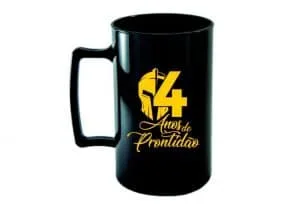 Caneca Personalizada de Chopp Preta 500ml