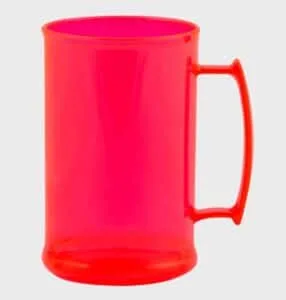Caneca de Chopp neon vermelha